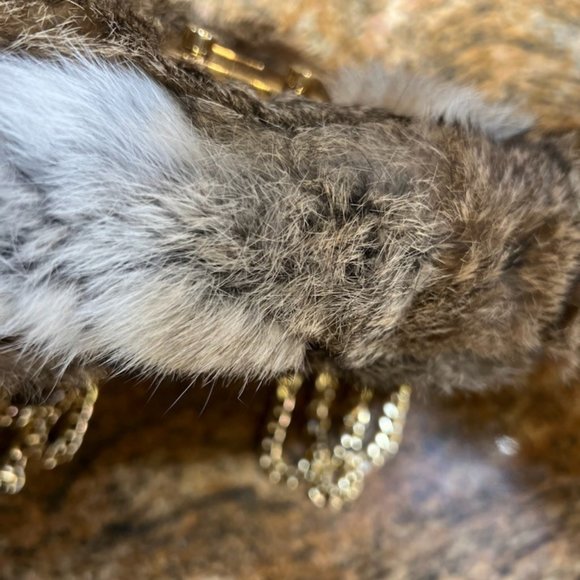 Michael Kors Excellent Condition Rabbit Fur Leather Bag Purse Crossbody 9W 7H - Picture 4 of 5